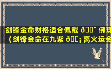 剑锋金命财格适合佩戴 🐯 佛珠（剑锋金命在九紫 🐡 离火运会怎么样）